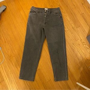 H&M LIGHT WASH GREY STRAIGHT DENIM JEAN
